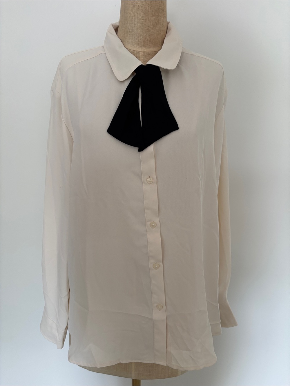 LOFT Cream Lightweight Blouse